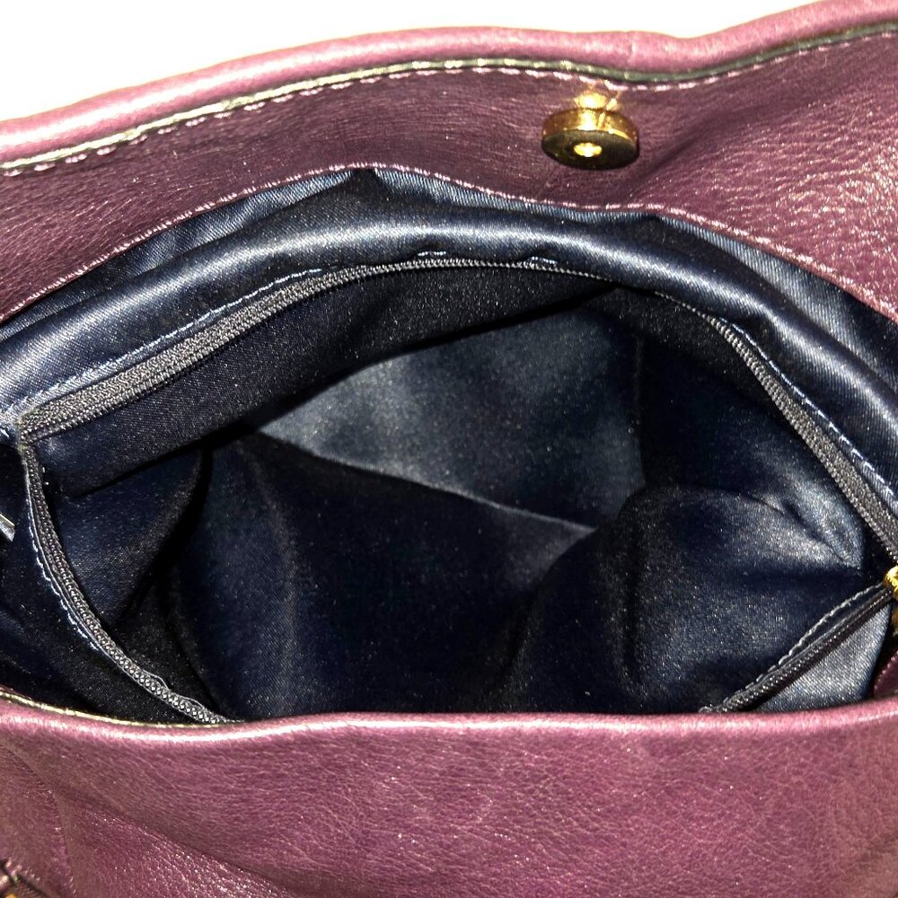 Coach Madison Phoebe 2013 Plum Purple Pebbled Leather Shoulder Bag 26421 - Picture 13 of 13